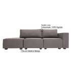 Sofá Way Modulado 280cm Lona Cinza - Gran Belo
