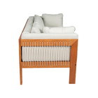 Sofá Yumi de Madeira Marrom 73x206x79cm 3 lugares Naterial