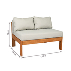 Sofá Yumi de Madeira Marrom 73x79cm Central Naterial