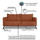 Sofá Zeki 2 Lugares 160 Cm Linho Bouce Cobre