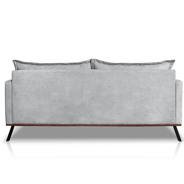 Sofá Zeki 2 Lugares 160 Cm Linho Boucle Cinza