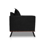 Sofá Zeki 2 Lugares 160 Cm Linho Boucle Preto