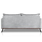 Sofá Zeki 3 Lugares 200 Cm Linho Boucle Cinza