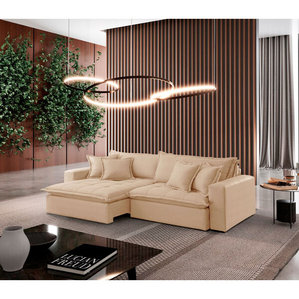 Sofá Zen Linho 02 Módulos 100 Cm B25 Meu Sofá Online