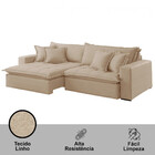 Sofá Zen Linho 02 Módulos 80 Cm B25 Meu Sofá Online