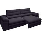 Sofá Zeus 1,90m Retrátil E Reclinável Velosuede Preto - Netso