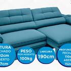 Sofá Zeus 1,90m Retrátil E Reclinável Velosuede Royal - Netso