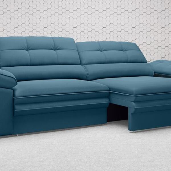 Sofá Zeus 1,90m Retrátil E Reclinável Velosuede Royal - Netso