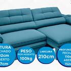 Sofá Zeus 2,10m Retrátil E Reclinável Velosuede Royal - Netso