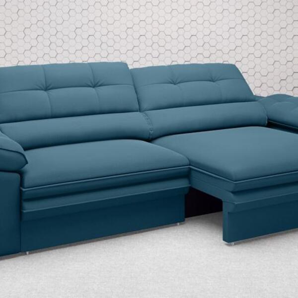 Sofá Zeus 2,10m Retrátil E Reclinável Velosuede Royal - Netso