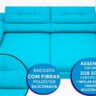 Sofá Zeus 2,30m Retrátil E Reclinável Velosuede Turquesa - Ne