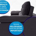 Sofá Zeus 2,50m Retrátil E Reclinável Velosuede Preto - Netso