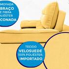 Sofá Zeus 2,90m Retrátil E Reclinável Velosuede Canario - Net