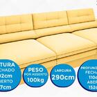 Sofá Zeus 2,90m Retrátil E Reclinável Velosuede Canario - Net