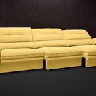 Sofá Zeus 2,90m Retrátil E Reclinável Velosuede Canario - Net