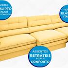 Sofá Zeus 2,90m Retrátil E Reclinável Velosuede Canario - Net