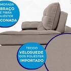 Sofá Zeus 2,90m Retrátil E Reclinável Velosuede Marrom - Nets