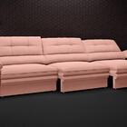 Sofá Zeus 2,90m Retrátil E Reclinável Velosuede Rose - Netsof