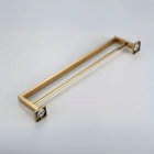 Softinox Porta Toalha Duplo Dourado Acessório Para Banheiro L