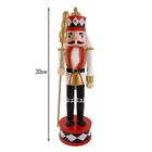 Soldado Quebra Nozes Natal Madeira Luxo 30cm Vermelho