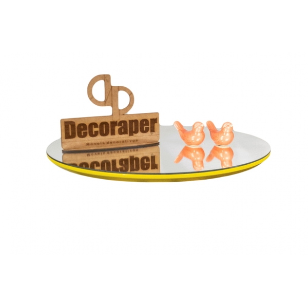 Somente Tampo De Mesa Tripe Com 45cm Espelho E Chapinhas - Am