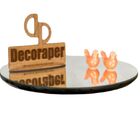 Somente Tampo De Mesa Tripe Com 45cm Espelho E Chapinhas - Pr