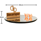 Somente Tampo De Mesa Tripe Com 45cm Espelho E Chapinhas - Pr