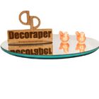 Somente Tampo De Mesa Tripe Com 70cm Espelho E Chapinhas - Az