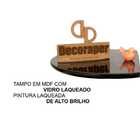 Somente Tampo Para Mesa Com 70cm Vidro - Preta