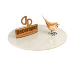 Somente Tampo Para Mesa Tripe Com 50cm E Vidro - Off White