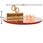 Somente Tampo Para Mesa Tripe Com 60cm E Espelho - Vermelha