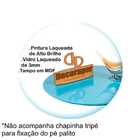 Somente Tampo Para Mesa Tripe Com 60cm E Vidro - Azul Turquesa