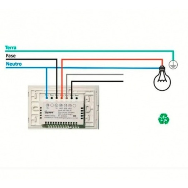 Sonoff® 3 Botoes T1 Us 3c Wifi Alexa Google Automação Res Txt