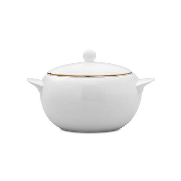 Sopeira Com Tampa Em Porcelana Strauss Gold 3 5 Litros