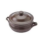 Sopeira Em Cerâmica Com Tampa Viana Grés 2 Litros Marrom