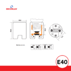 Soquete Base E-40 Mt2403 Branco - Decorlux