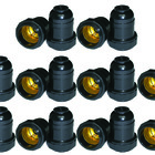 Soquete Coluna Preto E-27 2a 250v Radial C/ 10 Pç