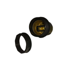 Soquete com Arruela para Coluna de Abajur E27 Preto KitFlex