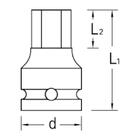 Soquete De Impacto Hexagonal 19mm 3/4" Gedore