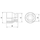 Soquete De Impacto Sextavado Em Aço Cromo Molibdênio 30 Mm -
