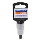 Soquete Em Aço Cromo Vanádio Ponta Trafix T45 - Encaixe 1/2"