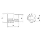 Soquete Estriado Cromo Vanádio 25mm 1/2" Tramontina Pro