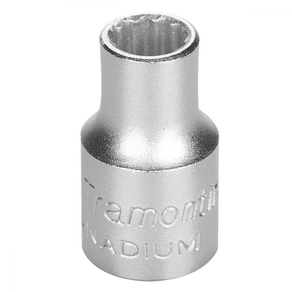 Soquete Estriado Em Aço Cromo Vanádio 1/4" - Encaixe 3/8" Tra