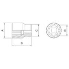 Soquete Estriado Em Aço Cromo Vanádio 29 Mm - Encaixe 3/4"
