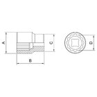 Soquete Estriado Em Aço Cromo Vanádio 3/8" - Encaixe 3/8" Tra