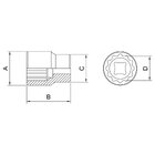 Soquete Estriado Em Aço Cromo Vanádio 5/8" - Encaixe 3/8" Tra