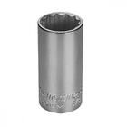 Soquete Estriado Longo Em Aço Cromo Vanádio 7/8" - Encaixe 3/