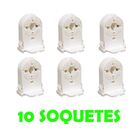 Soquete Lampada Tubular T8 Plastico Branco*