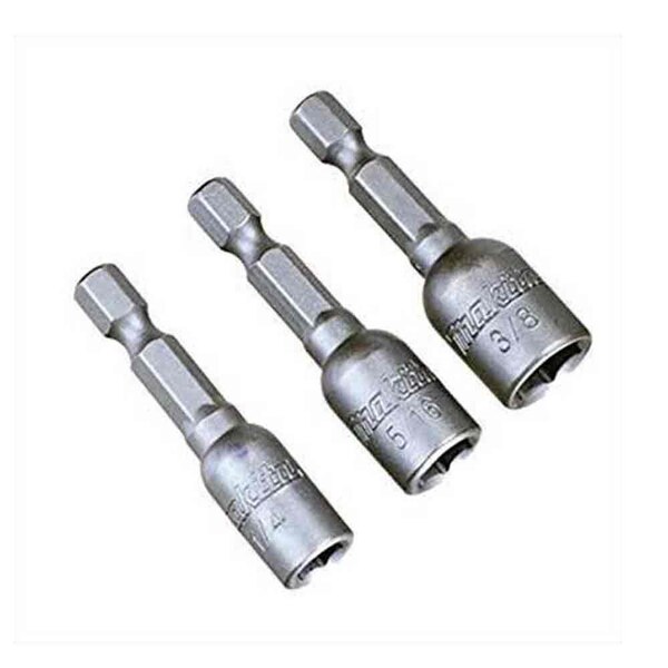 Soquete Magnetico 3pcs 1/4- 5/16- 3/8pol Makita