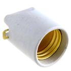 SOQUETE P/LAMPADA INCANDESCENTE PORCELANA PLAFONIER C/CONTATO PEG-LIG BRANCO 250V 4A E27